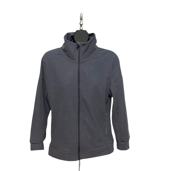 Nwt Mondetta Women’s Cozy Full Zip Sky Blue Jacket, Large - Picture 2 of 6